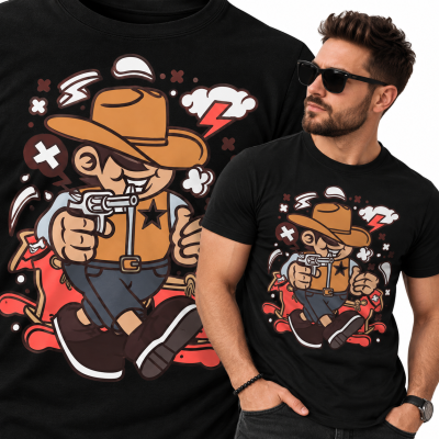 KOSZULKA  ANIMOWANA COWBOY KID